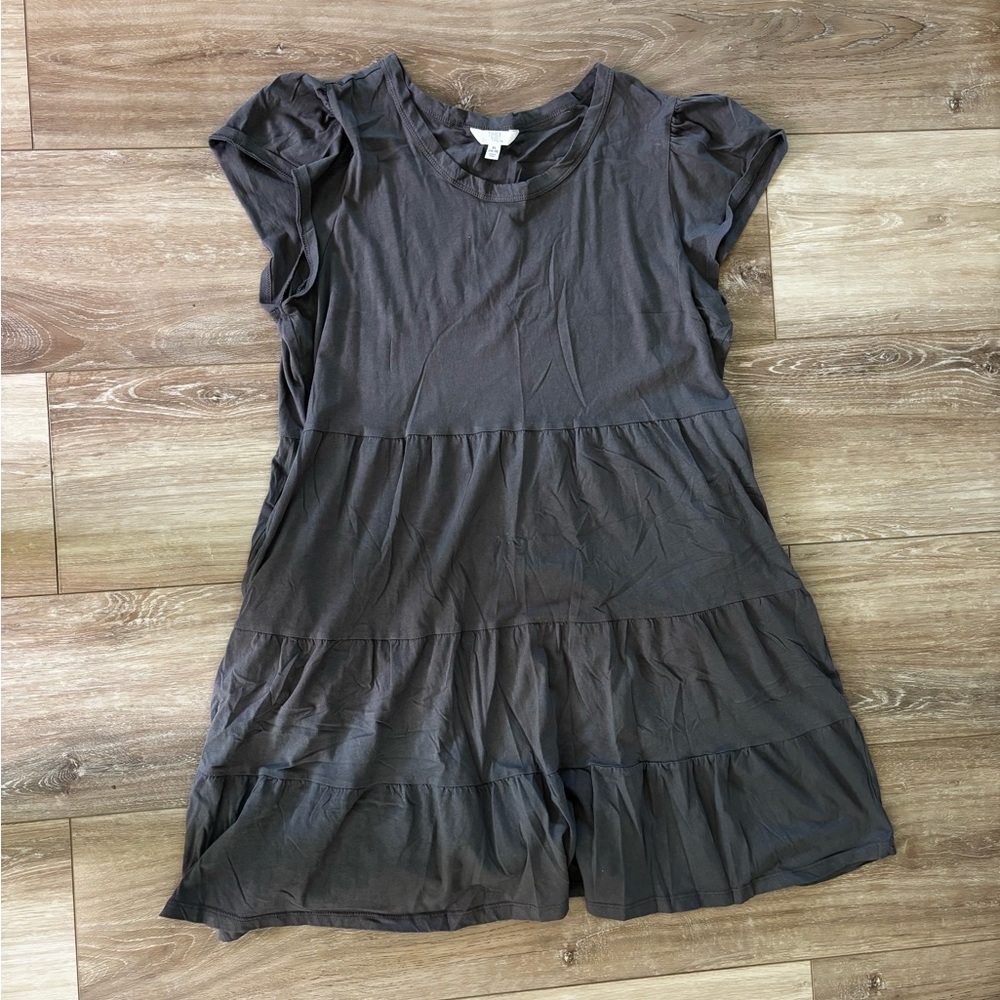 Chic Charcoal Women's Casual Dress